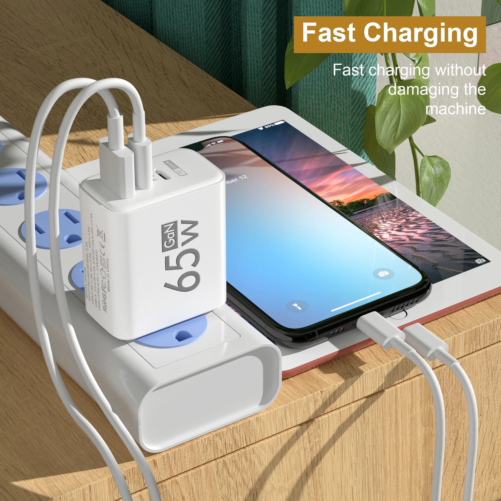 High Speed 65W Phone Charger - Multiple Compatibility 