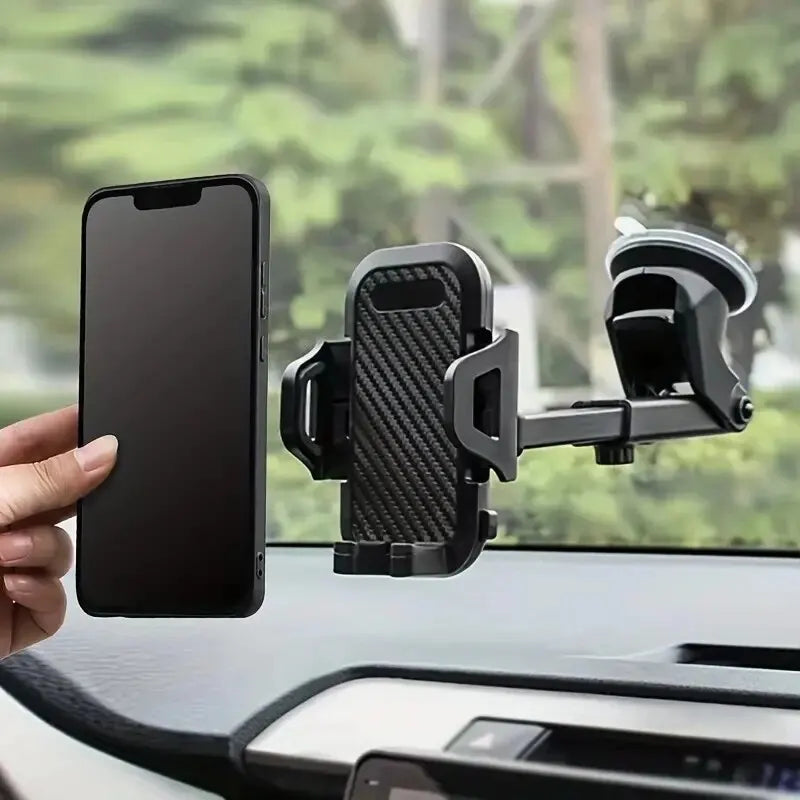 Car Phone Stand w/ Moveable Stand - Adjustable for Phones of All Sizes